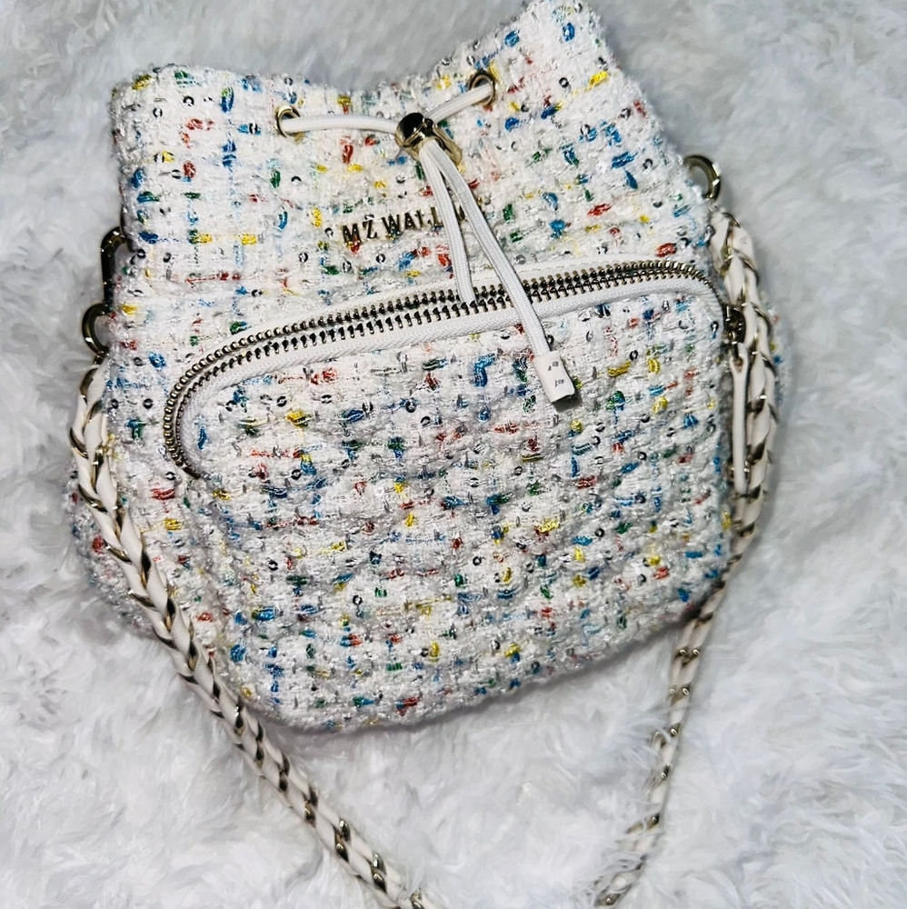 Mz Wallace Crosby Bucket White Boucle